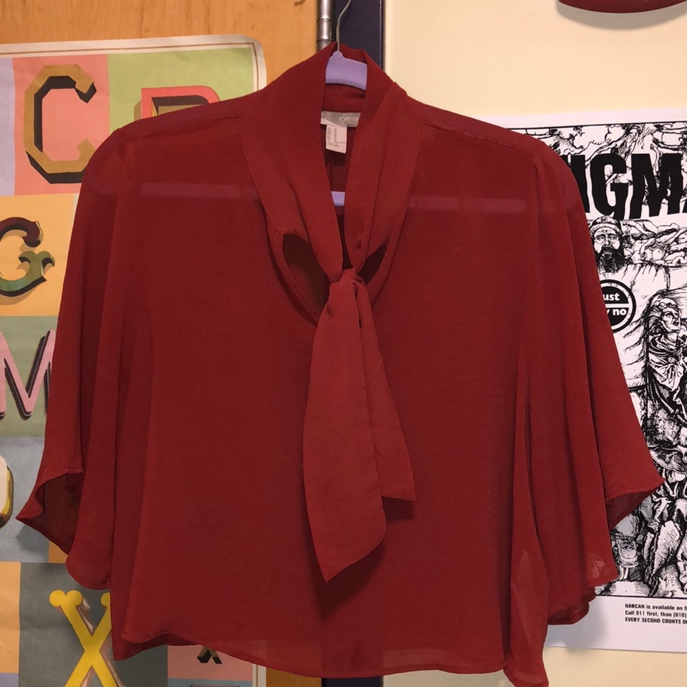 Burnt orange blouse